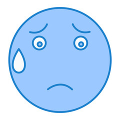 Embarrased Emoji Icon Design