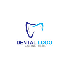 Dental logo, logo for dental health, and logo for dental care. Using a template illustration vector design concept