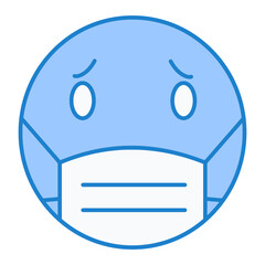 Face mask Emoji Icon Design
