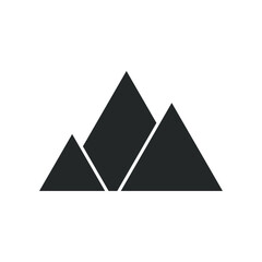 Mountain icon. Rock symbol. Vector illustration image.