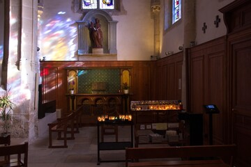 stained glass window in church