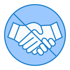 No Shake Hands Icon Design