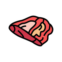 brisket beef meat color icon vector. brisket beef meat sign. isolated symbol illustration
