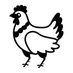 commercial meat breeds vector icon design, Poultry farming symbol, Meat or Eggs Production Sign, Protein and farmyard equipment stock illustration, Broilers Breed Concept