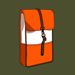 bag with fox color design vector