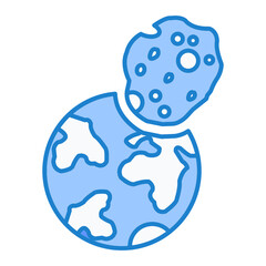 Planet Collision Icon Design