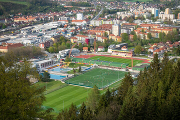 Kapfenberg . Franz-Fekete-Stadion und Schwimmbad
