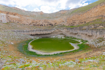 Çıralı Obruğu is in Akviran Plateau in the northwest of Yenikent Subdistrict in Karapınar...