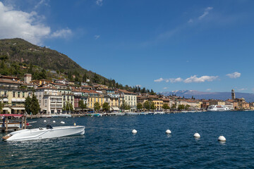 Salo', Lago di Garda, Italy - March 11, 2022: Salo' small town on Lake Garda in summer, Italy