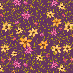 Spring Colour Lily Flower Pattern
