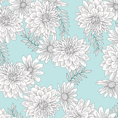 Vintage Big Floral Garden Pattern