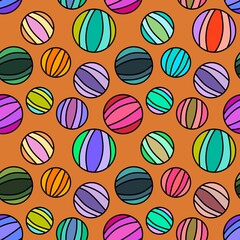 Kids seamless summer beach ball pattern for fabrics and packaging and gifts and cards and linens and wrapping paper