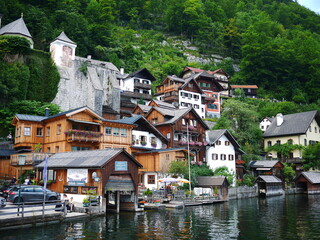 Fototapeta premium Piękne miasto Hallstatt w Austrii