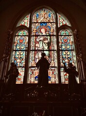 stained glass window in church