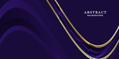 Abstract blue background with gold lines