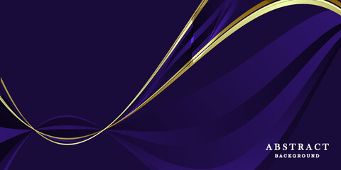 Abstract blue background with gold lines