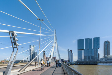 Obraz premium City skyline in Rotterdam, Netherlands