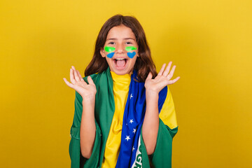 Brazilian child, Caucasian, surprised, incredible, unbelievable, wow. World Cup. Olympics. soccer...