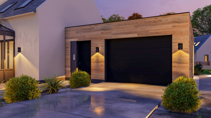 Home garage at night © FrankBoston