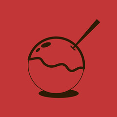 Takoyaki logo design. Takoyaki symbol vector. Takoyaki is japanese food.