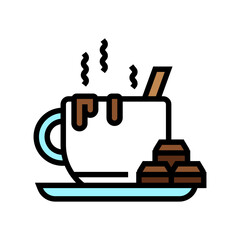 coffee chocolate color icon vector. coffee chocolate sign. isolated symbol illustration