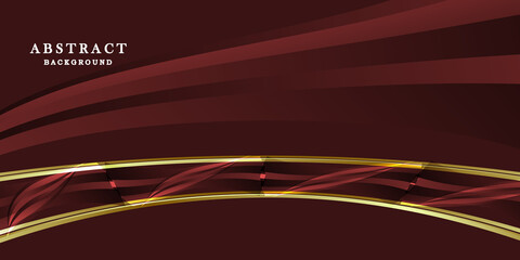 Abstract dark red background with gold lines