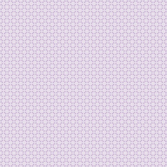 Seamless pattern of small lilac geometric flowers on a light purple background.
