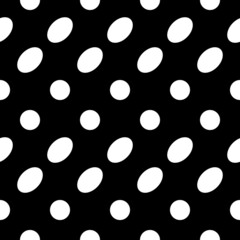 Seamless pattern. Polka dot wallpaper. Circles, ovals ornament. Dots, figures motif. Rounds background. Digital paper, textile print, abstract. Dotted illustration. Spots image. Geometric backdrop