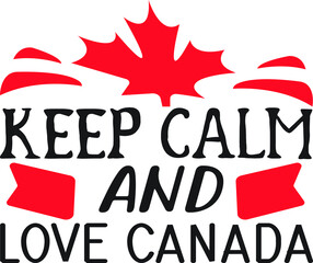 Happy Canada day vector illustration, Canada Day t shirt design, Happy Canada day theme logo eps