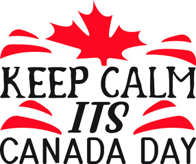 Happy Canada day vector illustration, Canada Day t shirt design, Happy Canada day theme logo eps