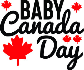 Happy Canada day vector illustration, Canada Day t shirt design, Happy Canada day theme logo eps
