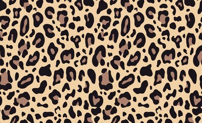 Fototapeta na wymiar Seamless leopard print, camouflage, animal skin, vector trendy texture. print