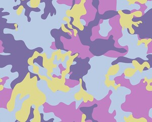 
Trendy camouflage vector seamless modern pattern, light spots on textile