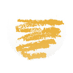 abstract yellow grunge halftone pastel crayons texture vector background
