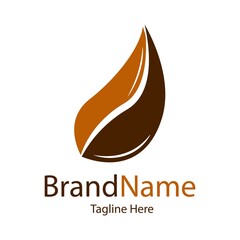 coffee leaf logo template vector design