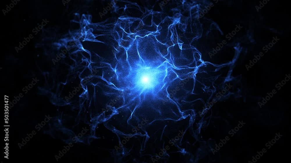 Poster shockwave explosion particles background loop/ 4k animation of an abstract space shockwave particles