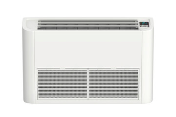 Floor mounted air conditioner isolated on white background, front view