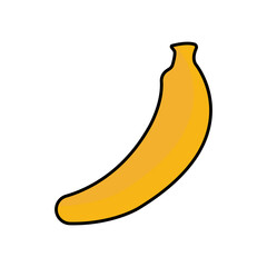 Banana icon vector. fruit, vegetarian. Filled line icon style. simple design editable. Design simple illustration