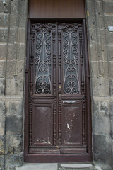 old wooden door in a church