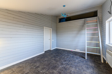 Russia, Moscow- May 21, 2020: interior apartment empty room with renovation