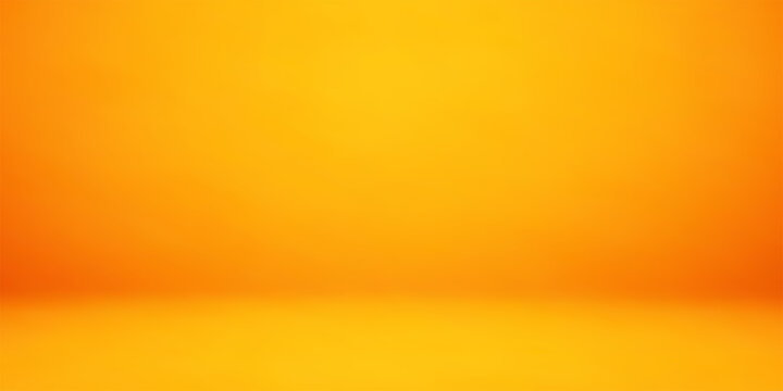 Empty orange room studio gradient used for background