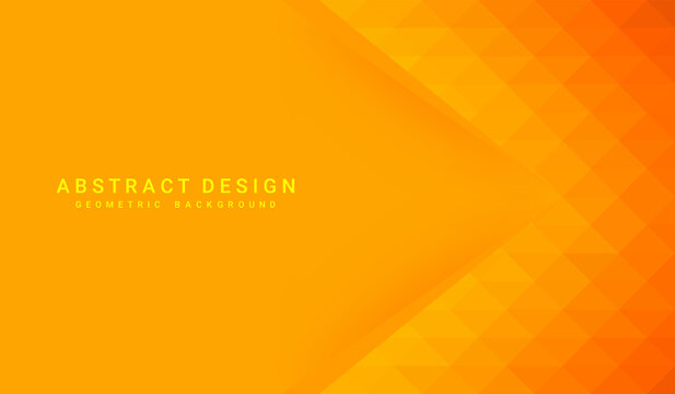 Orange geometric vector background, can be used for cover design, poster, advertising © natrot