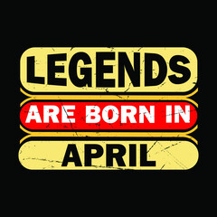 Fototapeta premium Legends are Born in May typography t-shirt Premium Vector