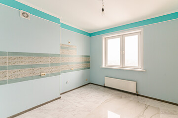 Russia, Moscow- May 21, 2020: interior apartment empty room with renovation