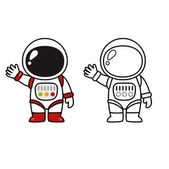 Illustration of educational coloring book vector