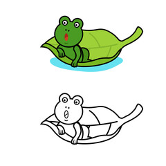 Illustration of educational coloring book vector