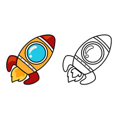 Illustration of educational coloring book vector