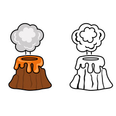 Illustration of educational coloring book vector