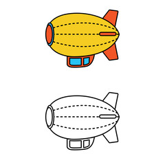 Illustration of educational coloring book vector