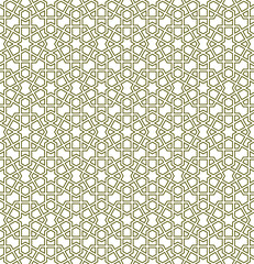 Seamless arabic geometric ornament in brown color.